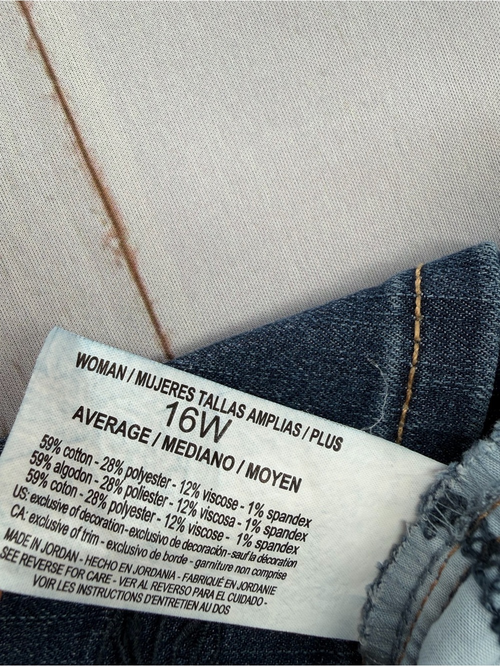 Gloria Vanderbilt Amanda Embellished Pocket Jeans Women's Size 16W - Picture 6 of 6